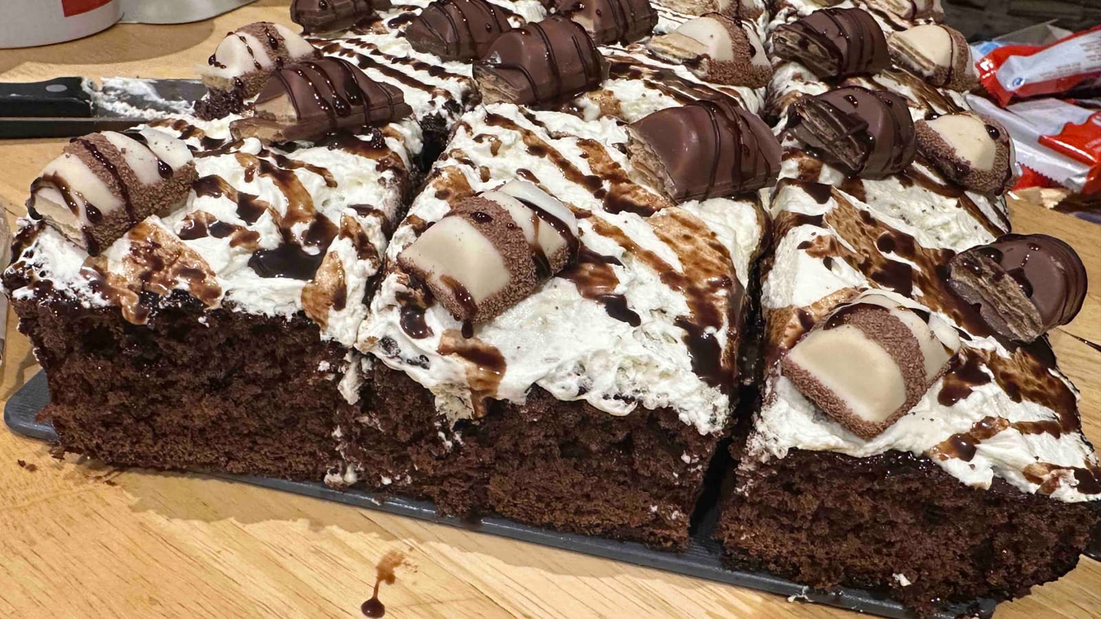 A rich handmade Sakoon brownie, close up